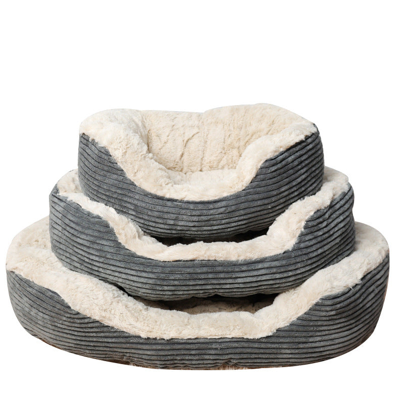 Oval Kennel Winter Warm Plush For Cats