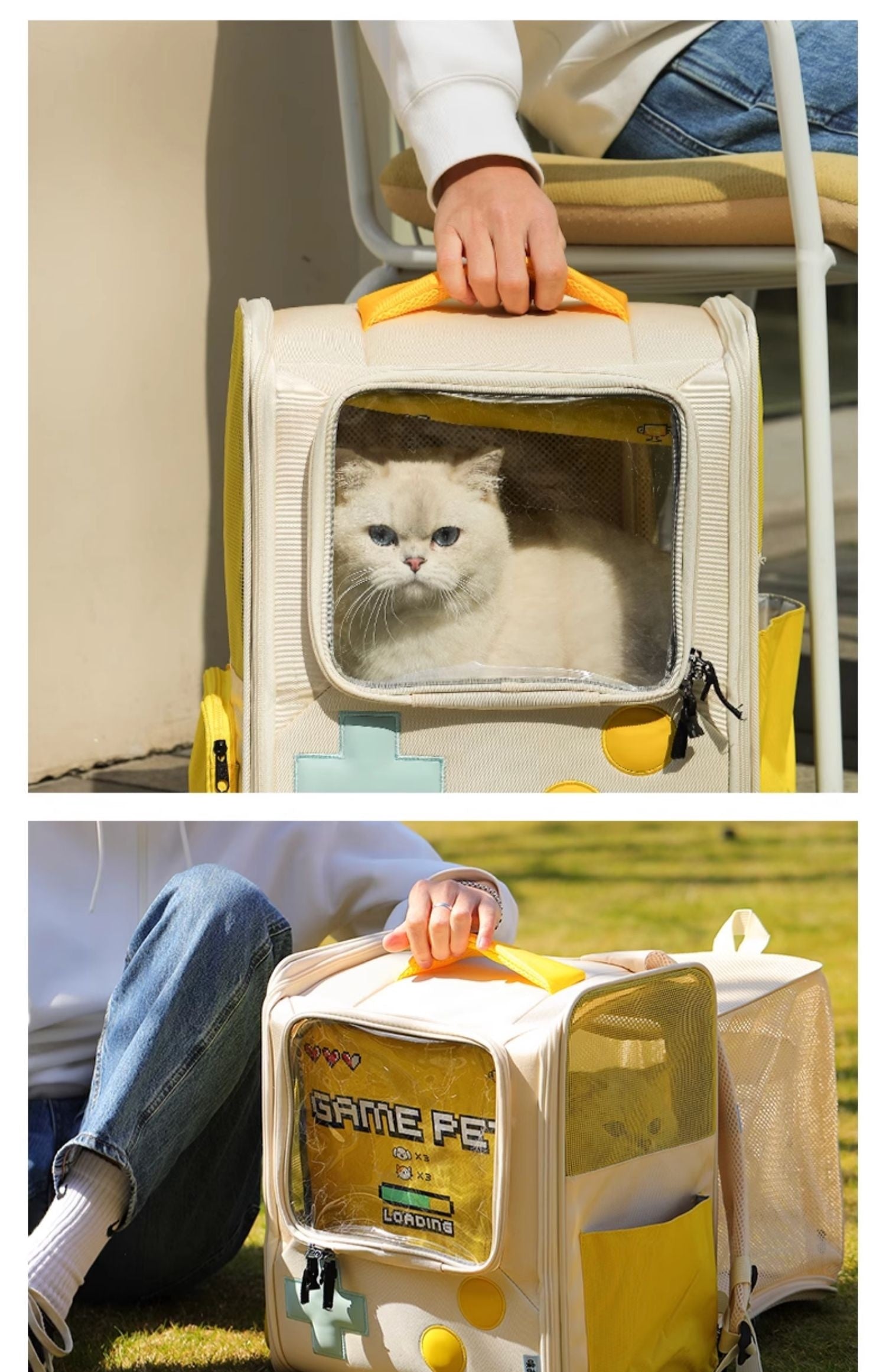 Game Console Retro Style Pet Cat Bag
