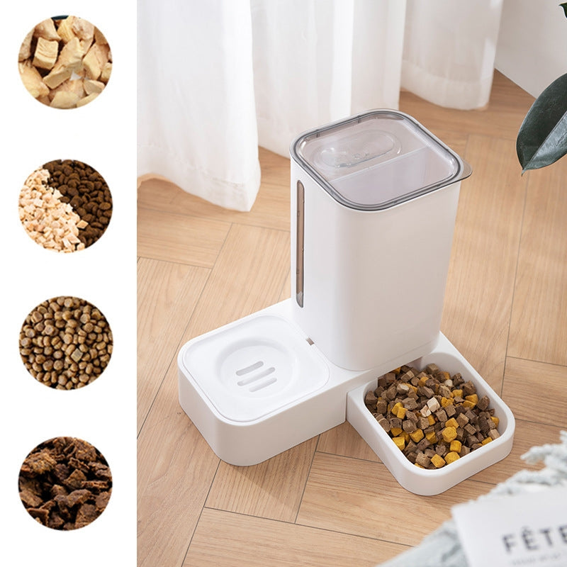 Water Storage Double Plastic Pet Bowl