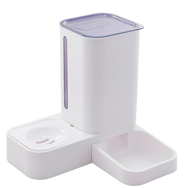 Water Storage Double Plastic Pet Bowl