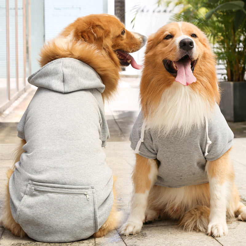 Dog Simple Zipper Pocket Sweater