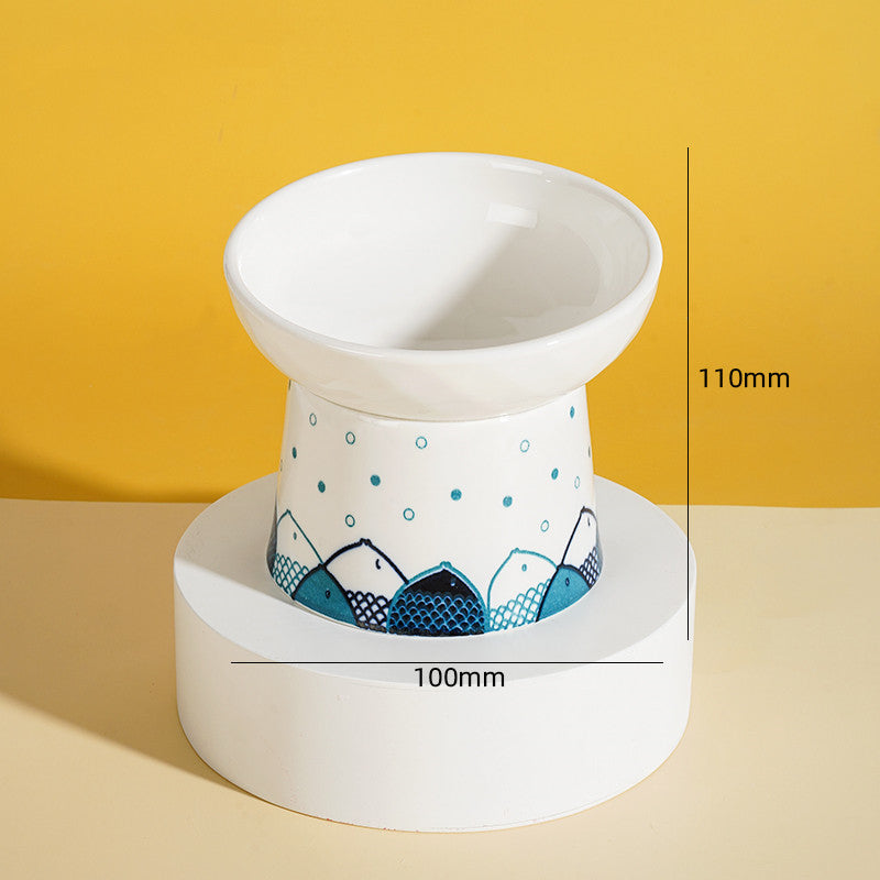 Pet Slanted High Foot Anti-overturning Bowl