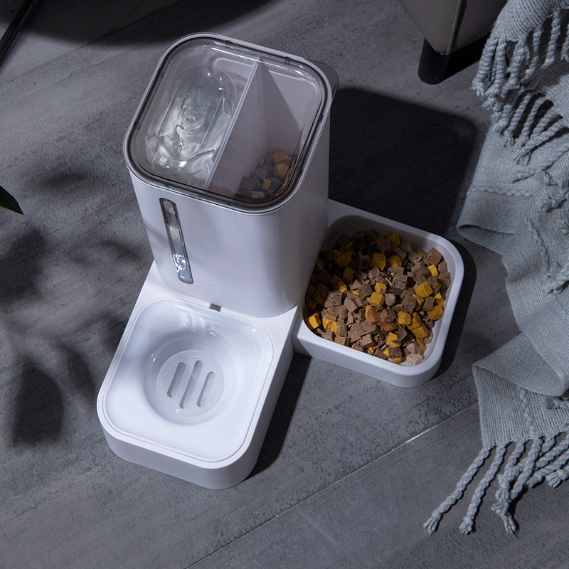 Water Storage Double Plastic Pet Bowl