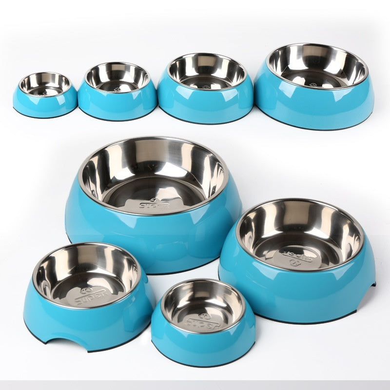 Stainless Steel Bowl Melamine Pet Tableware