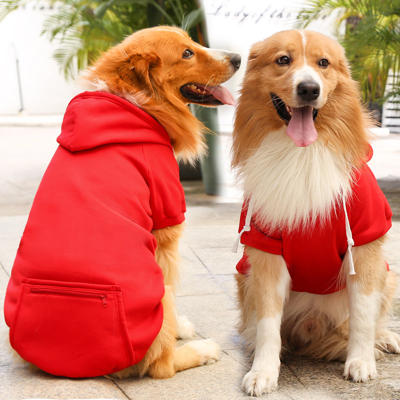 Dog Simple Zipper Pocket Sweater